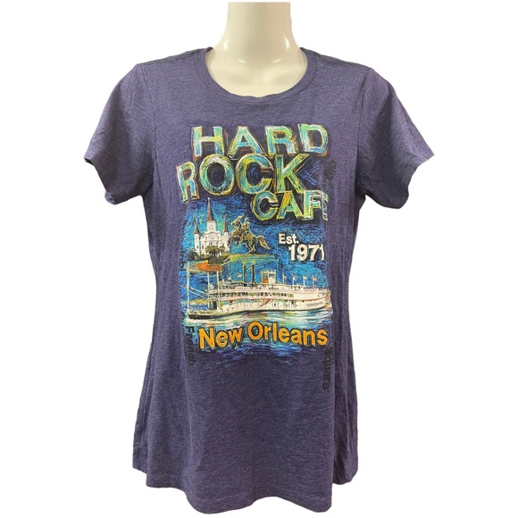 HARD ROCK CAFE T-Shirt New Orleans Limited Edition Women Fitted Size Large - Picture 1 of 7